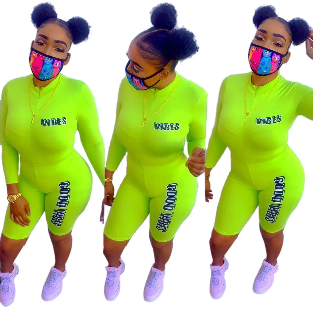 LEOSOXS women fashion playsuit full sleeve zipper fly reflective striped patchwork rompers2020 female elastic skinny bodysuits