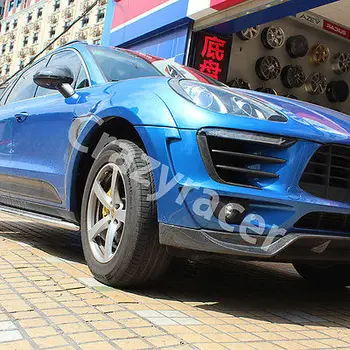 

6pcs Carbon Fiber Front Fog Light Decoration Cover For Macan 2014-2015 Car Styling