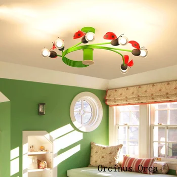 

Cartoon creative firefly ceiling lamp for boys girls bedrooms children's room lamp personality LED color ceiling lamp