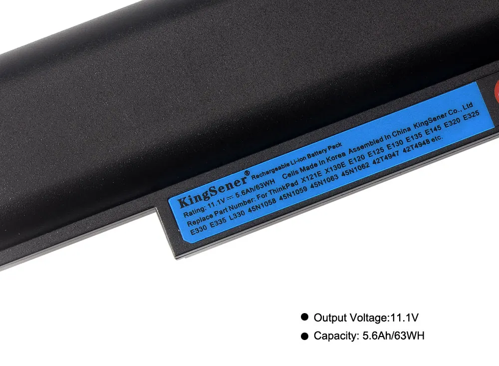 Kingsener-bateria X121e X130e para Notebook Lenovo Thinkpad E120 E125 E130 E135 E145 E320 E325 E330 E335 L330 45n1058 45n1059 X131e X140e Baterias p/ laptop - Imagem 6