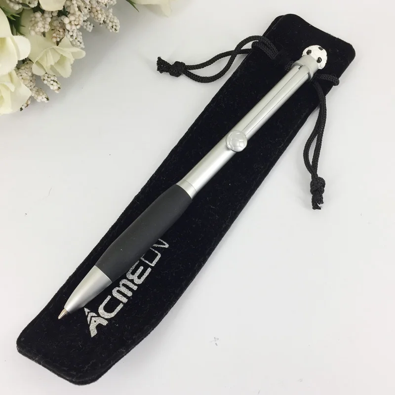 ACMECN Cute Sports Ball Pen with Football Design Soft Rubber Grip Twist Mechanical Silver Basketball Pattern Ballpoint Pens