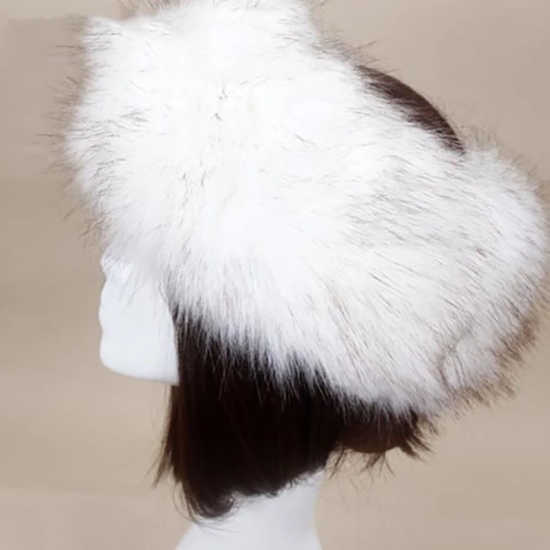Ski Hat Snow Cap Cossack Fluffy Outdoor Mutil Color Faux Fur Earmuffs Ushanka Women Russian Warmer Ear Headband