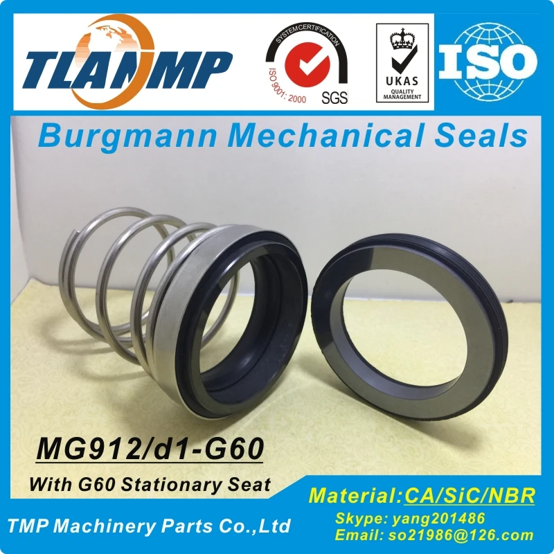 MG912/80 G60 ( MG912 80 ) TLANMP механические уплотнения Burgmann с сиденьем (материал: SiC/Carbon/NBR)
