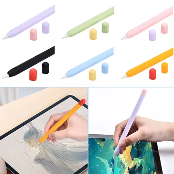 

For Apple Pencil 2 Case For iPad Screen Touch Pencil Case Tablet Touch Stylus Pen Protective Cover Pouch Portable Silicone Case