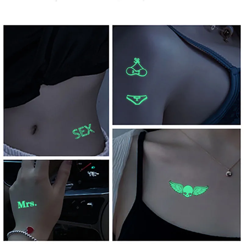 Glow In The Dark Luminous Stickers Music Festival Props Birthday Party Supplies Stickers Halloween Decoration Sticker birthday party decorations,glow dark tape