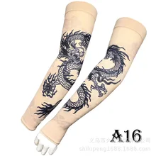 360 градусов Цифровая печать красный Дракон Спорт на открытом воздухе манжета Защита от солнца УФ-защита татуировки льда рукав нарукавник с татуировкой