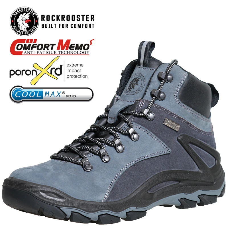 ROCKROOSTER zapatos de senderismo hombre, botas de caza de cuero, tácticos para exteriores, botas militares de trekking| Zapatos de senderismo| -