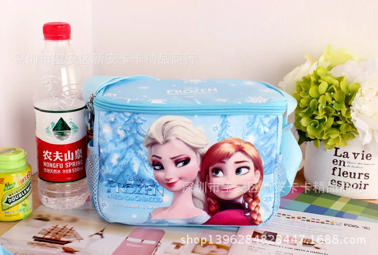 Disney «Холодное сердце» футболка с изображением персонажей видеоигр студент Термос Коробки для обедов сумка для пикника сумка-холодильник для ланча бэнто