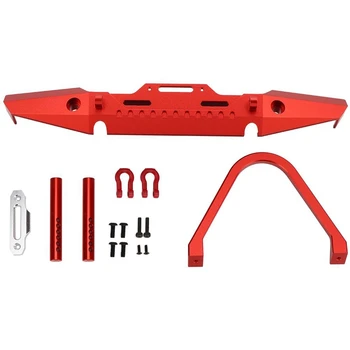 

RC Upgrade Parts Aluminum Alloy Front Bumper Fits for HPI TRX-4 SCX10 SCX10 II Crawler Car Red