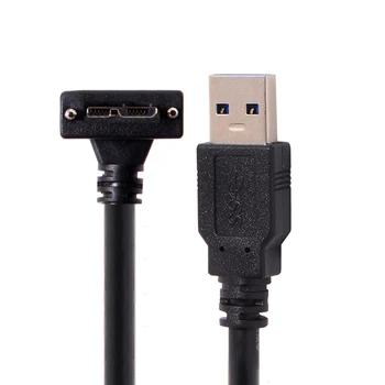 

CYDZ 5m 90 Degree Down Angled Micro USB Screw Mount to 3.0 Data Cable for Industrial Camera