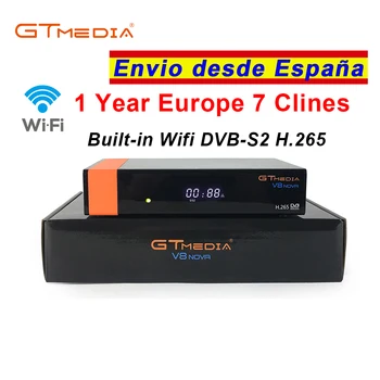 

GTMEDIA V8 Nova DVB-S2 Freesat Satellite TV Receiver FTA Decoder with 1 year cccam 7 clines Support Biss Key Newcam Youtube IPTV