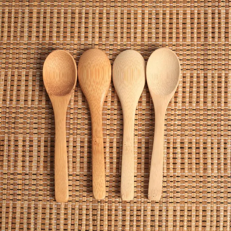 Wooden Jam Spoon Baby Honey Coffee New Delicate Kitchen Using Condiment Small 12.8*3cm LX8054 | Дом и сад