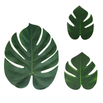 

Tropical Palm Leaves Plant Imitation Leaf-Hawaiian/ Luau/Jungle Party Table Decorations (144PCS)