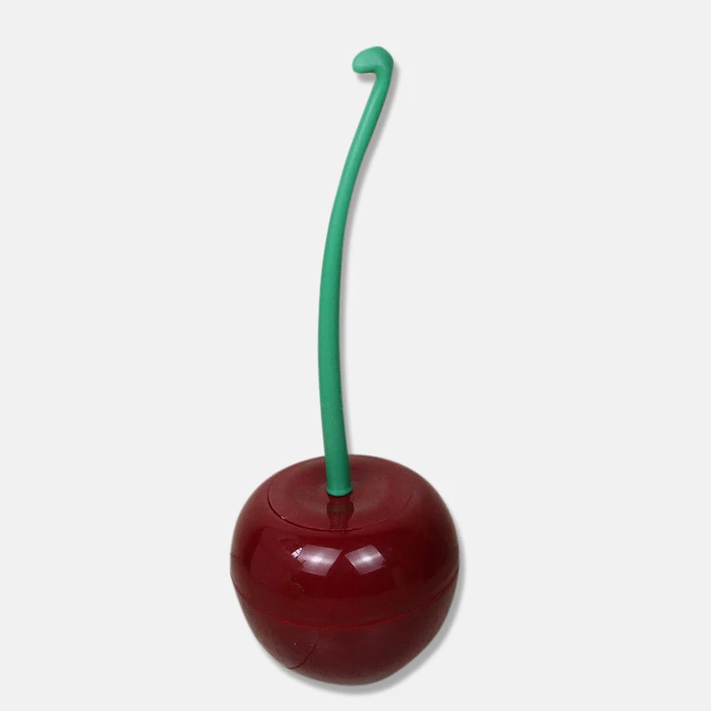 winered Креативные бытовые щетки для чистки туалета в форме вишни, держатель для туалетной щетки, набор для чистки ванной комнаты, чистящий набор - Цвет: winered