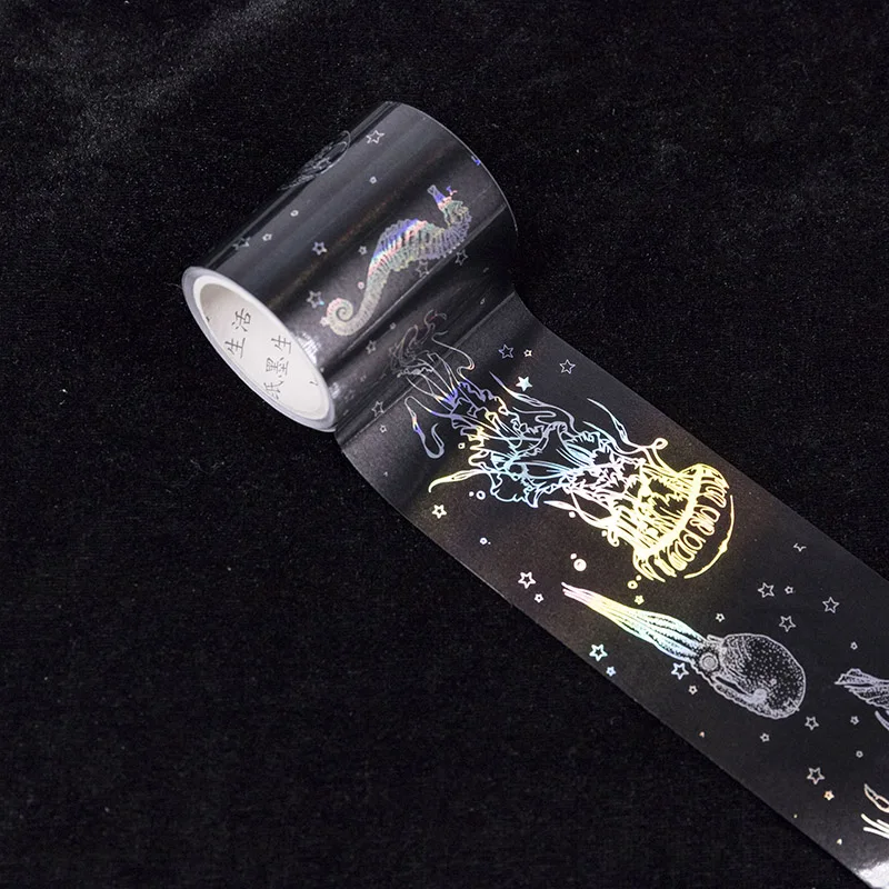Звездное небо Звезда английское лазерное кружево Горячая Серебряная декоративная васи лента клейкая лента DIY Скрапбукинг наклейка этикетка маскирующая лента - Цвет: 6