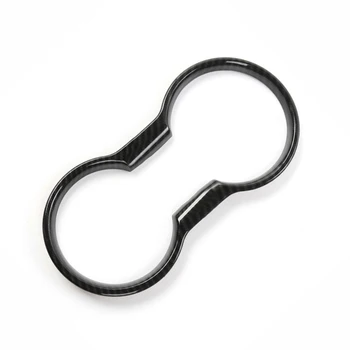 

Carbon Fiber Cup Holder Cover Car Trim Sticker Black High Quality Ideal