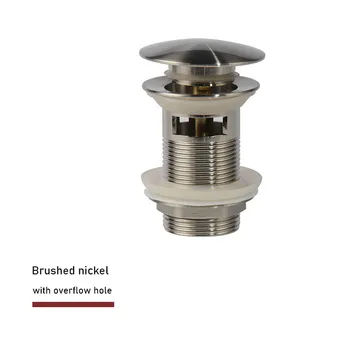 ห้องน้ําอ่างล้างหน้า Pop Up ท่อระบายน้ําเสียห้องน้ําก๊อกน้ําอุปกรณ์เสริมทองเหลือง Matt สีดํา/Chrome/Rose Gold/Brushed Gold 24