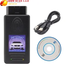 Novo para bmw scanner 1.4.0 ftdi chip obd obdii usb interface de diagnóstico multi-função desbloquear 2021 nova versão