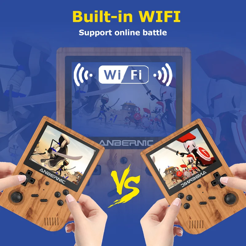 New RG351V Retro Handheld Game Console Uses The 351 EIEC System Suitable For PS1/PSP/N64 Emulators Built-in 50000+ Classic Games