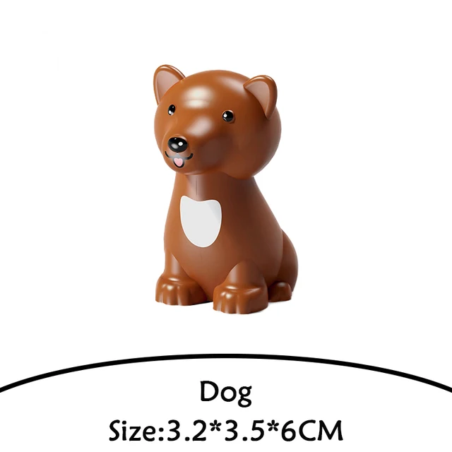 Brick Animal Spelling Building Blocks New Animal Cartoons Sea Flamingo Compatible With Brick Toy For Children Christmas Gift dog