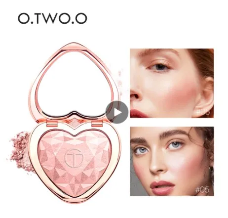 O.TWO.O Highlighters Makeup Powder Natural Shimmer Palette High Gloss Pigments Heart Shape Illuminator Cosmetics TSLM1 |