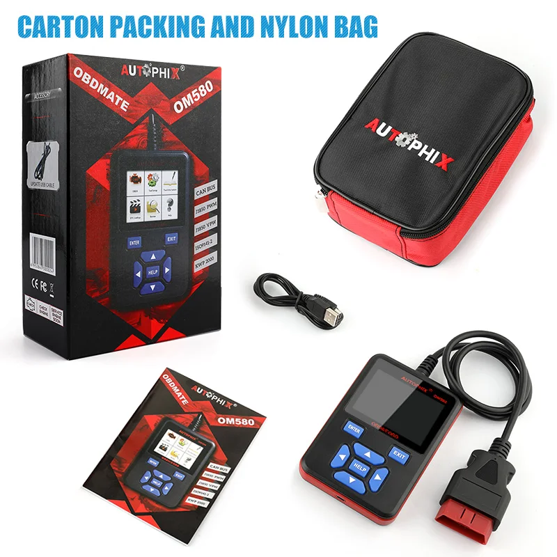 Autophix Om580 Obd2 сканер многоязычный Авто Диагностика двигателя код ридер Obd 2