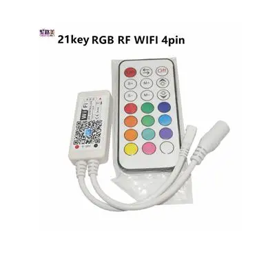 21k RF RGB wifi 4pin Magic Home DC5V 12 в 24 в Bluetooth беспроводной WiFi контроллер, RGB/RGBW IR RF светодиодный контроллер для 5050 WS2811 WS2812B светодиодный пиксель полосы - Цвет: 21k RF RGB wifi 4pin
