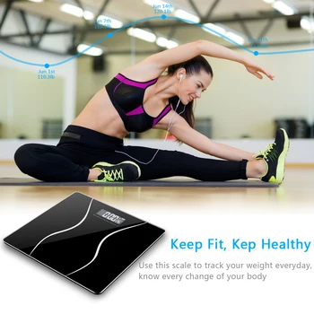 

Floor Scales Bathroom Body Fat Scale Glass Electronic Smart Scales LCD Display Body Weighing Digital Weight Scale 2020