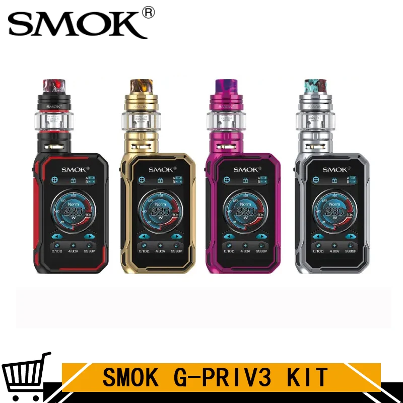 SMOK G-PRIV 3 комплект 5 мл TFV16 Lite бак 230 Вт двойной сетки 0.15ohm& коническая сетка 0.2ohm катушка электронная сигарета VS G-PRIV 2 Mag P3