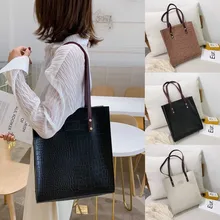 Модная сумка с текстурой под кожу крокодила сумки-шопперы для женщин Повседневная хозяйственная сумка роскошная кожаная сумка через плечо шоппер женские сумочки