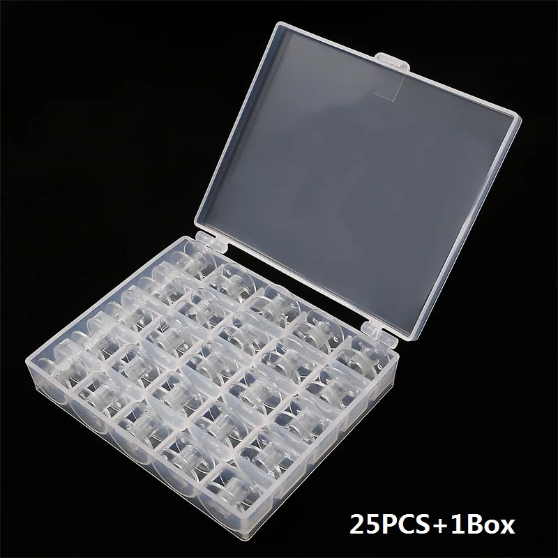 10Pcs Metal Bobbins Spool Sewing Craft Tool,Plastic Sewing Machine Bobbins,Spool Bobbins Spools Box for Sewing Accessories 