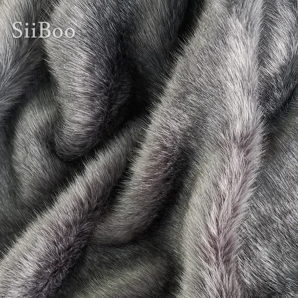 

Heavyweight 5cm long faux fox fur fabric for coat DIY Accessories top dyed melange fluffy fur tissu stoffens 180*50cm SP4603