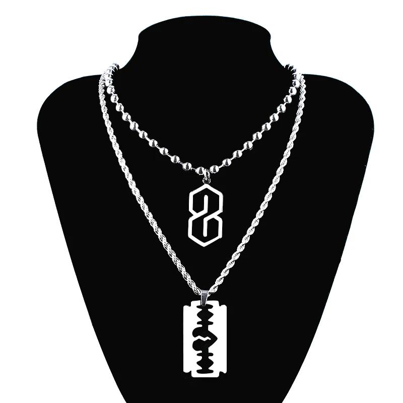 Многослойное ожерелье с подвеской в виде креста и пламени|fashion necklace|necklace fashionnecklace