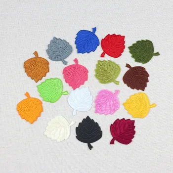 

Lulang 50Pcs Leaves Patch Fabric Embroidered Colorful Patches Clothes Sticker Sew Iron on Applique DIY Apparel Sewing Repairing