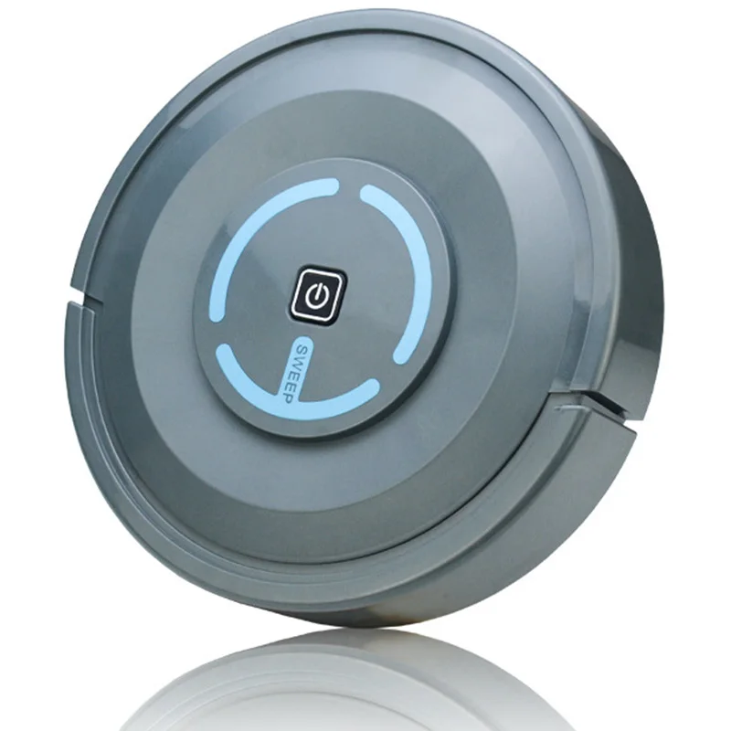 

Home Smart Ultra-Thin Small Vacuum Cleaners Sweeping Robot Automatic Home Cleaning Machine Robot Vacuum Cleaner Dry Battery Gray