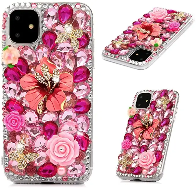 

Luxury Rhinestone Case For Huawei P40 P20 P30 Lite Mate 40 20 30 Pro Honor 9 Play Nova 5t 5i 7i Silicone Mobile Phone Coque Girl