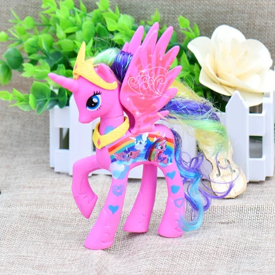 Cute Unicorn Purple Princess Cartoon Figure PVC Toy 14 CM High