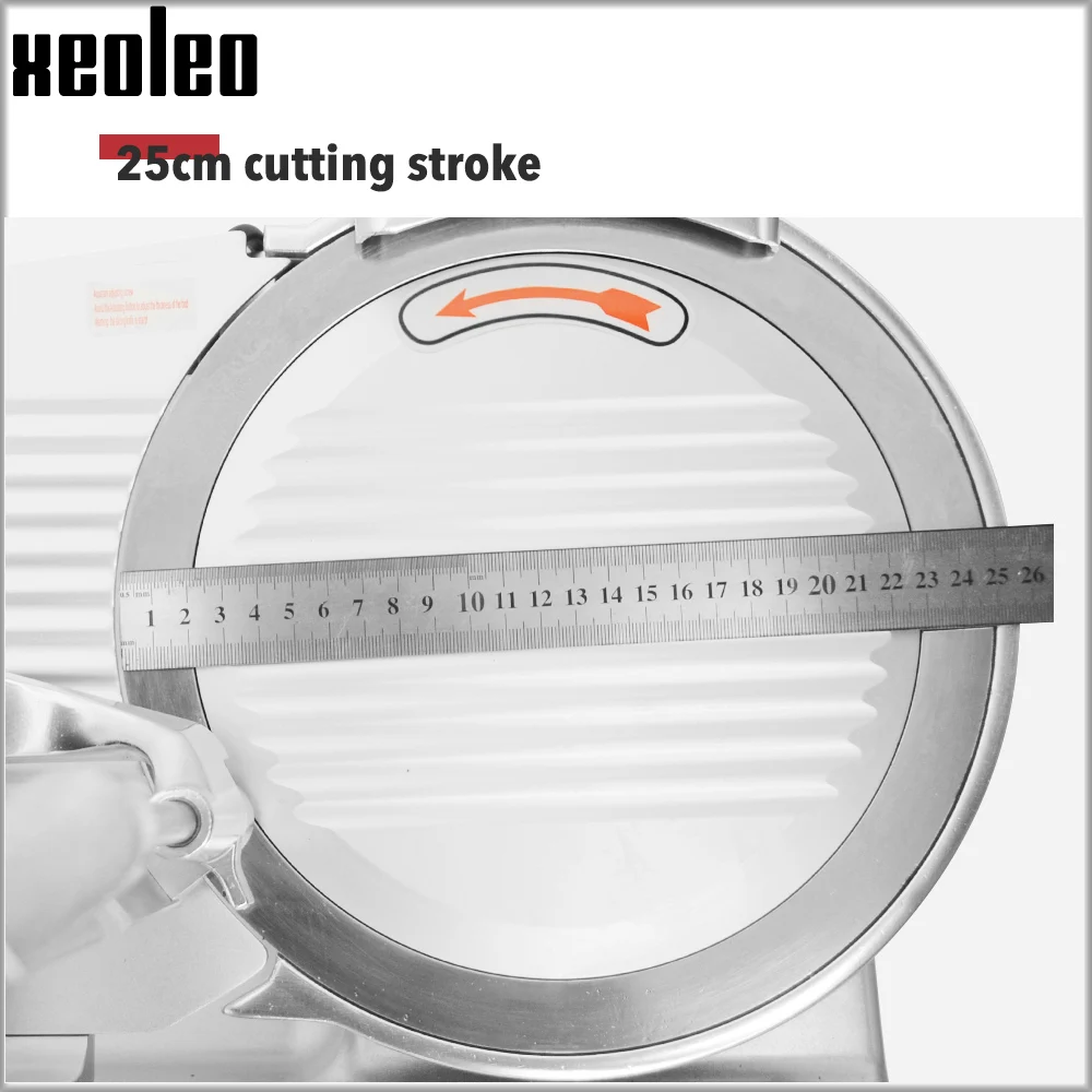 XEOLEO Electric meat slicer Frozen meat slicer Cutting meat machine Semi-automatic Beef/Lamb slice machine 10 inch Slicing Maker