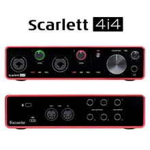 Новая версия Focusrite Scarlett 4i4(3rd gen) 4 входа 4 выхода USB аудио интерфейс звуковая карта для записи микрофон Гитара Бас
