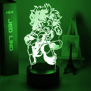

My Hero Academia Led Night Light Lamp Midoriya Izuku Figure Nightlight for Kids Bedroom Decoration Cool Birthday Gift 3d Lamp