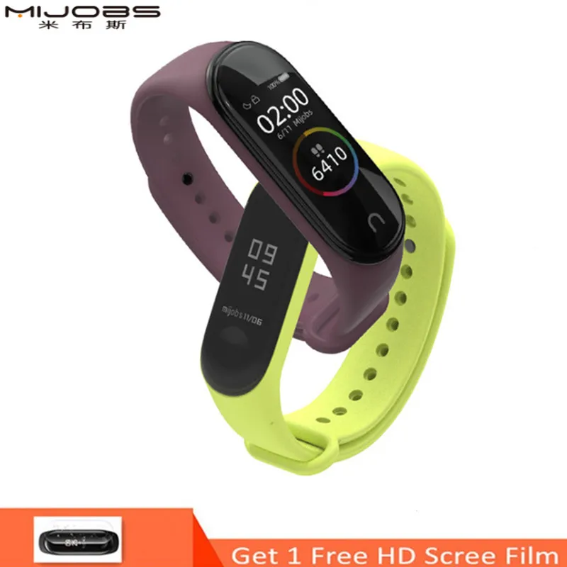 Ремешок для браслета Mijobs Mi Band 4 силиконовый Xiaomi 3 спортивный ремешок аксессуары