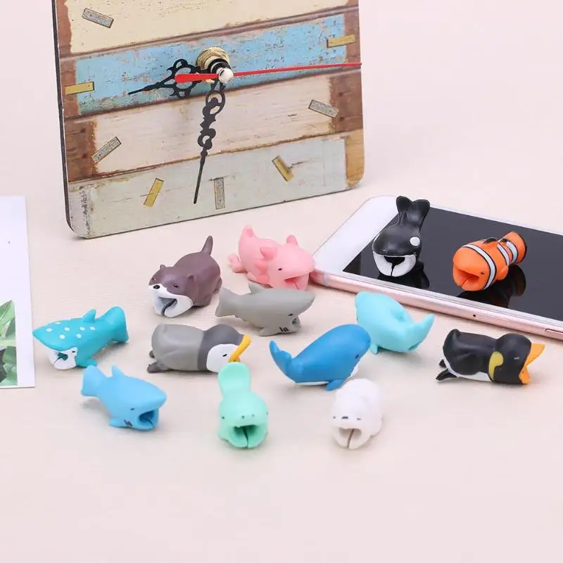 

PVC Cable Protector Winder Cute cartoon animal style Shape Bite Anti Break Data Cable Cord Wire Protective Cover