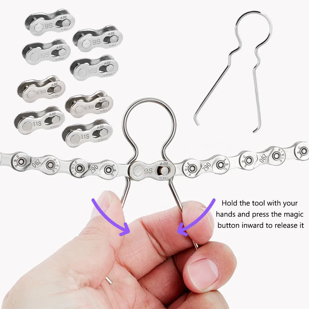 

2Pcs Bike Bicycle Open Close Chain Live Fastener Disassembly Tool Bicycle Buckle Repair Removal Tool Quick Repairing Pliers