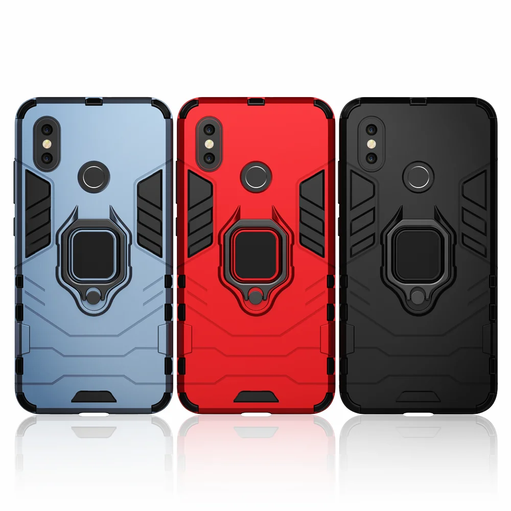 Shockproof Armor Case for Xiaomi Mi 8 Case Ring Holder Stand Phone Back Cover for Xiomi Mi 8 MI8 Xiaomi8 Funda Capa smartphone pouch