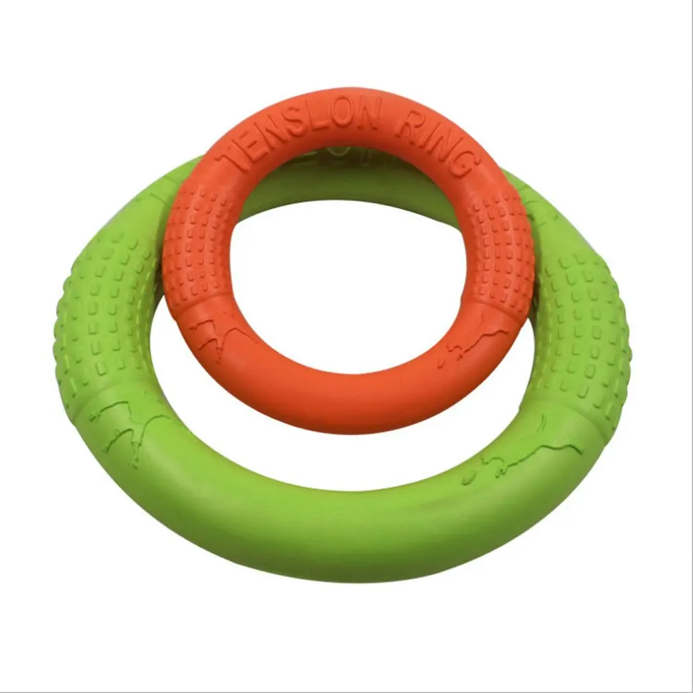 

Dog Flying Discs Pet Ring Shape EVA Biting Teeth Clean Floating Chew Toy Puppy Lightweight Training Supplies 2018 New