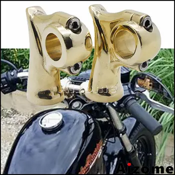

Universal Motorcycle 1" Handlebar Clamp Brass Handlebar Risers Bar Clamps For Suzuki Cafe Racer BMW Honda 25mm Handle Bar Riser