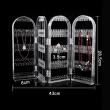 Складной прозрачный держатель для сережек с 240 отверстиями, органайзер для ювелирных изделий