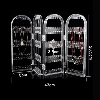 

Folding Transparent 240 Holes Stud Earring Holder Organizer Jewelry Display Rack