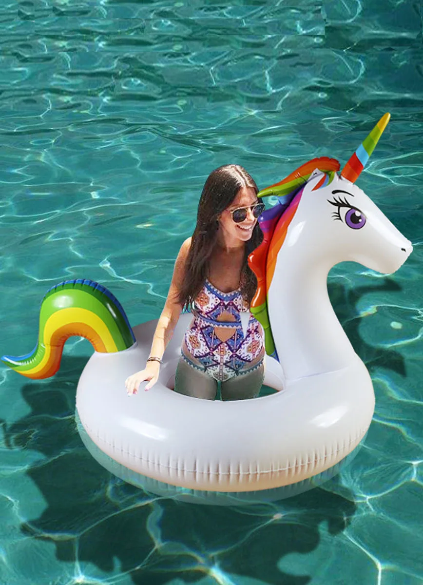 Inflatable mattress for swimming &quotrainbow unicorn&quot (150*120 cm) | Спорт и развлечения