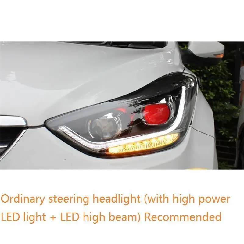 Luces Para авто аксессуары дневные ходовые Автомобильные светодиодные фары Задние Автомобильные фары в сборе 12 13 14 15 16 для hyundai Elantra - Цвет: MODEL G